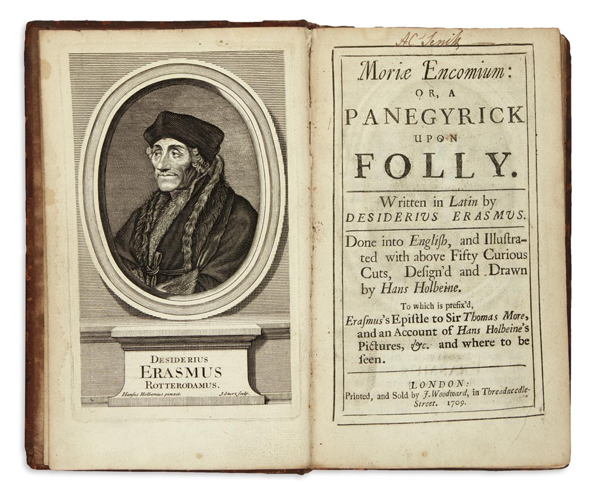 ERASMUS, DESIDERIUS.  Moriae Encomium; or, A Panegyrick upon Folly.  1709